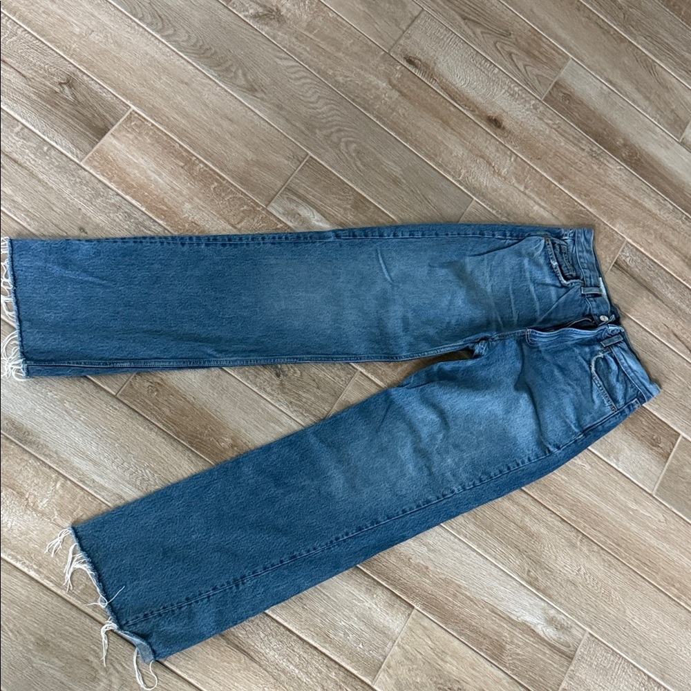 Zara womens wide leg Blue Jeans